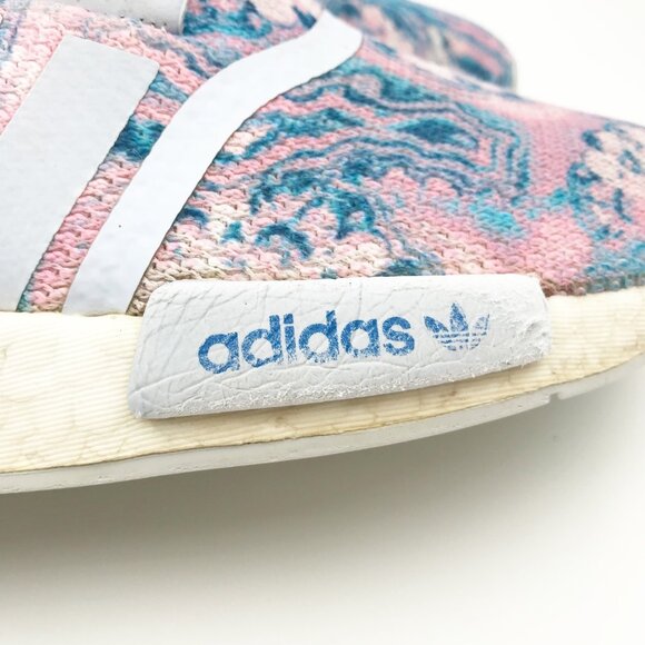 ADIDAS Boost Nmd R1 Easter Tie Dye Blue Pink Athletic Shoes Sneakers Womens 6 - Picture 6 of 16